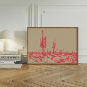 Pink Desert Landscape Art Print (Digital Download)