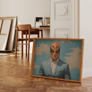 Lucha Libre Wrestler Art Print: Luchador Wall Decor (Digital Download)