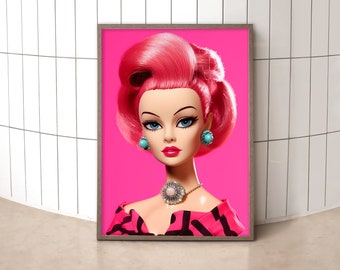 Doll Art Print: Pink Glam Decor (Digital Download)