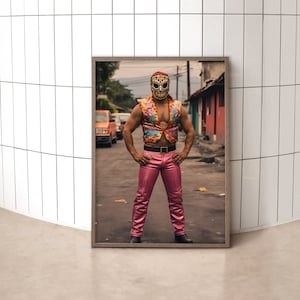 Lucha Libre Art Print: Luchador Wrestling Wall Decor (Digital Download)