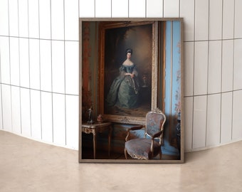 French Royalty Art Print, Digital Download, Printable Wall Art, Eclectic Home Decor, Digital Art Download, Wall Decor