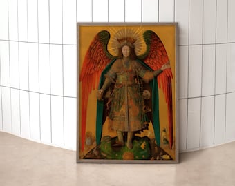 Archangel Art Print, Digital Download, Printable Wall Art, Eclectic Home Decor, Digital Art Download, Wall Decor