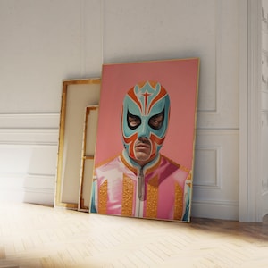 Lucha Libre Art Print: Luchador Wrestling Portrait (Digital Download)