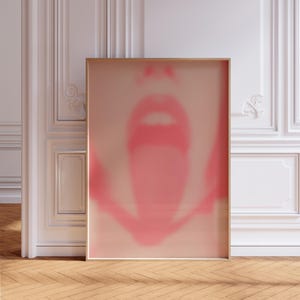 Girl Tongue Art Print: Eclectic Home Decor (Digital Download)