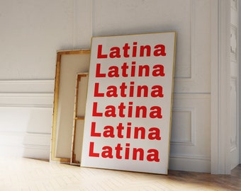 Latina Art Print: Eclectic Home Wall Decor (Digital Download)