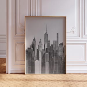 New York Art Print, Digital Download, Printable Wall Art, Eclectic Home Decor, Digital Art Download, New York Print, Wall Decor