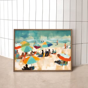 Beach Life Art Print: Eclectic Coastal Wall Decor (Digital Download)
