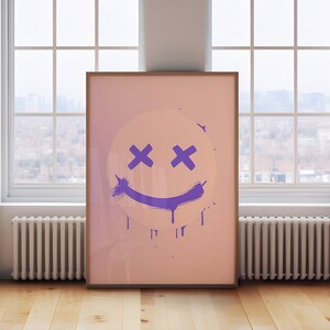 Smile Art Print: Modern Happy Face Wall Decor (Digital Download)