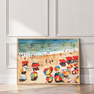 Beach Life Watercolor Art Print: Coastal Wall Decor (Digital Download)