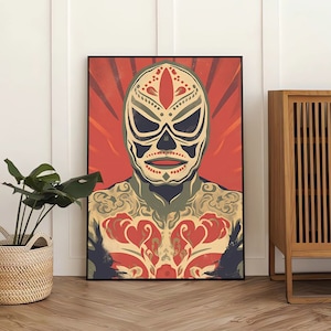 Lucha Libre Art Print: Mexican Wrestler Wall Decor (Digital Download)
