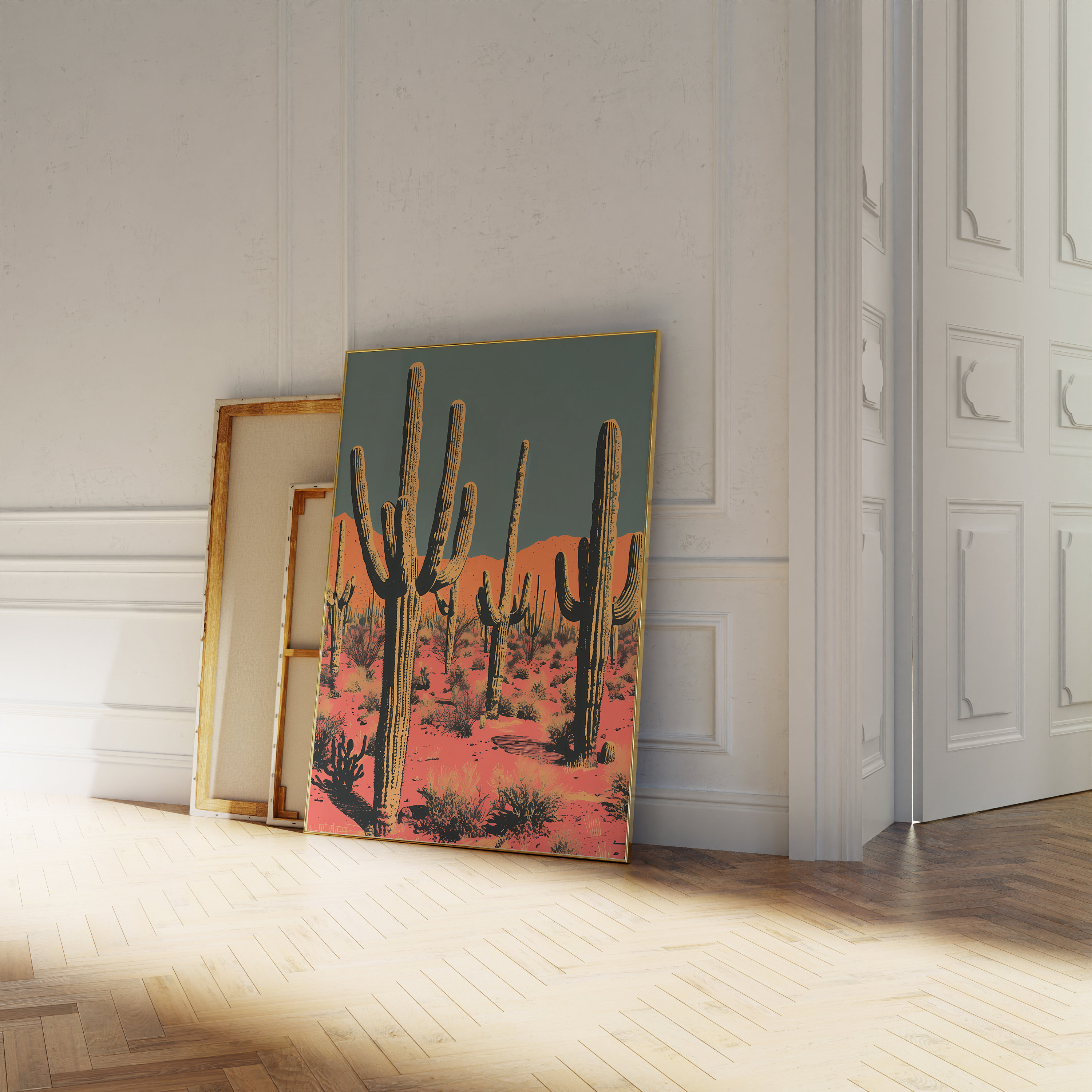 Saguaro Cactus Art Print: Vibrant Desert Wall Art (digital Download ...
