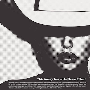 Halftone Cowgirl Art Print: B+W Photography, Minimalist Western Decor, Edgy Vintage Retro Style Poster (Digital Download Wall Art) image 6