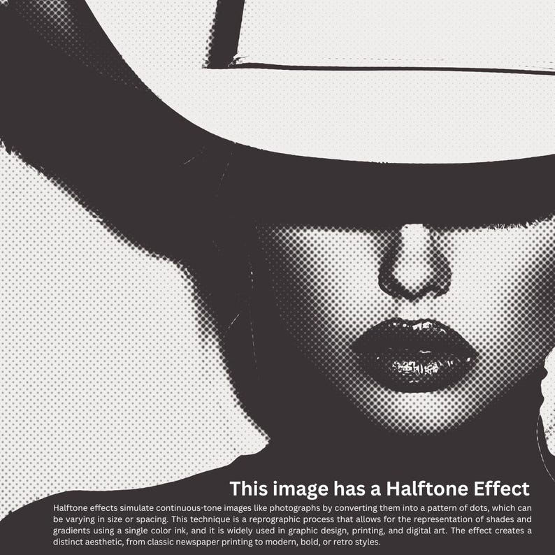 Halftone Cowgirl Art Print: B+W Photography, Minimalist Western Decor, Edgy Vintage Retro Style Poster (Digital Download Wall Art) image 6