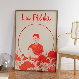 La Frida Art Print, Digital Download, Printable Wall Art, Large Printable Art, Eclectic Home Decor, Digital Art Download, Wall Decor