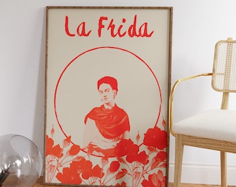 La Frida Art Print: Eclectic Home Wall Decor (Digital Download)