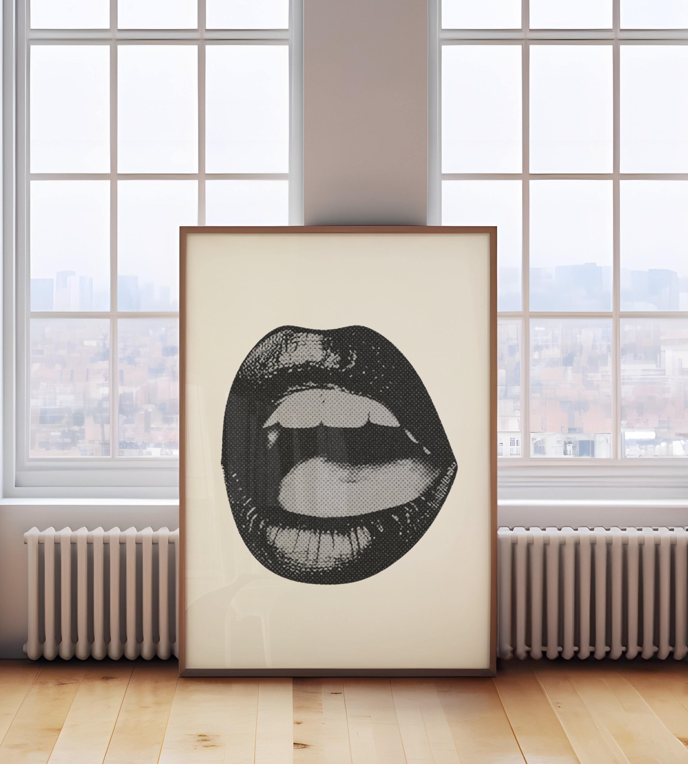 Hey Lips! Art Print, Digital Download, Aesthetic Wall Art, Eclectic ...