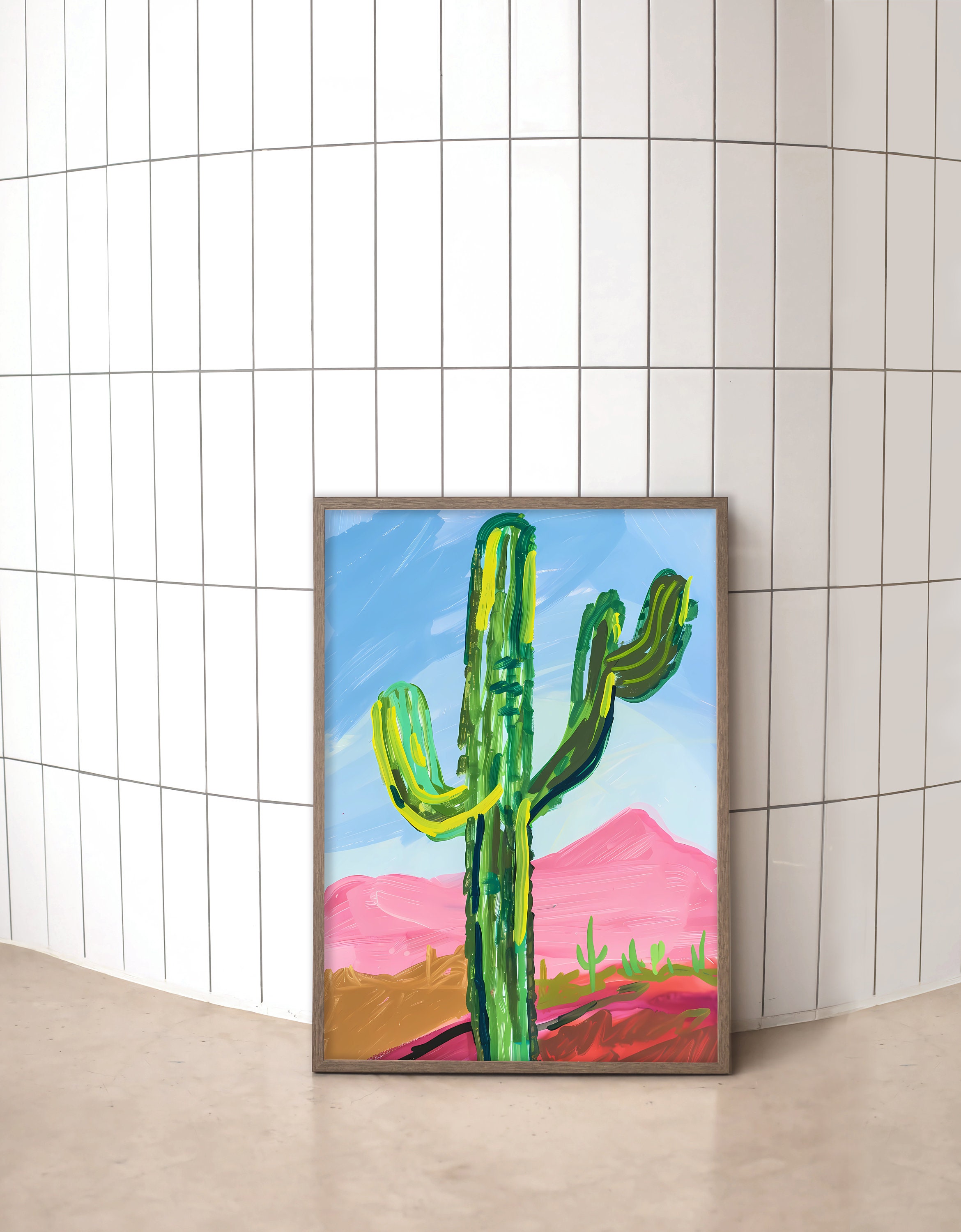 Saguaro Cactus Art Print: Desert Wall Decor (digital Download) - Etsy