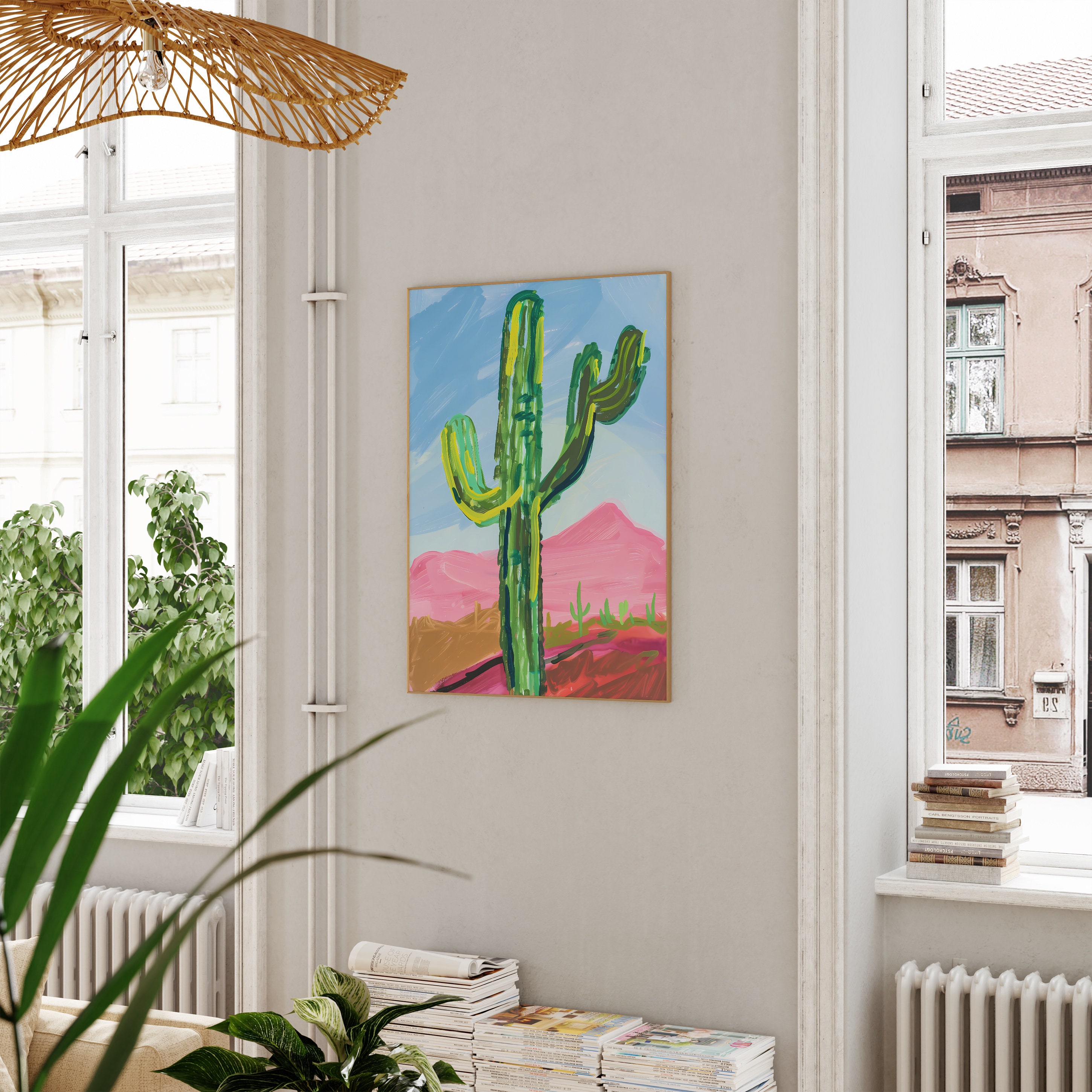 Saguaro Cactus Art Print: Desert Wall Decor (digital Download) - Etsy