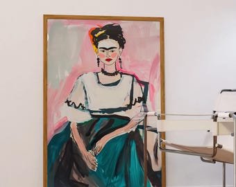 Frida Kahlo Art Print: Modern Mexican Icon, Feminist Wall Art (Digital Download)