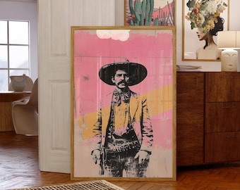 Señor Cowboy Art Print • Western Aesthetic Decor • Southwest Wall Art • Cowboy Poster • Digital Download Art