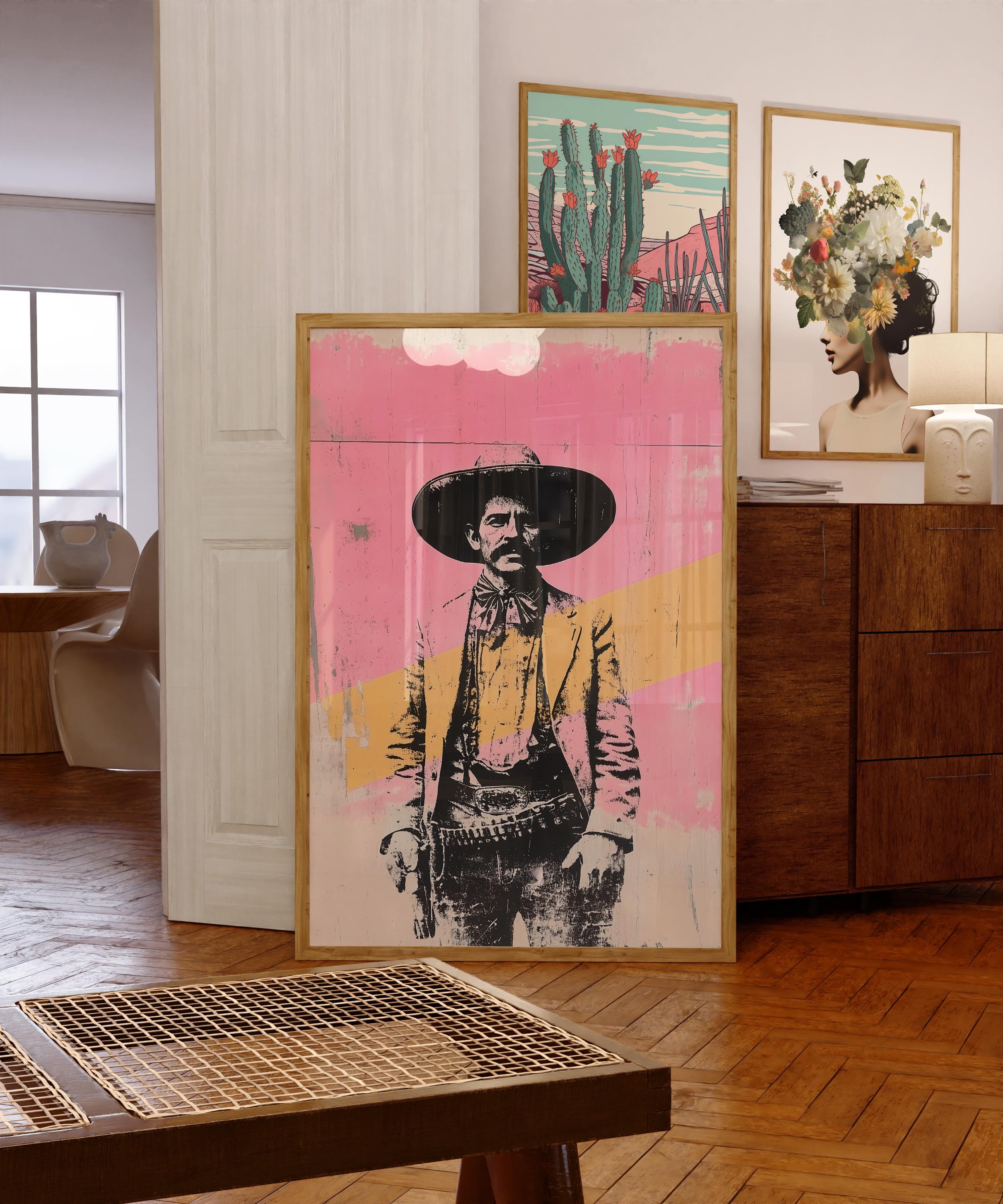 Señor Cowboy Art Print • Western Aesthetic Decor • Southwest Wall Art • Cowboy Poster