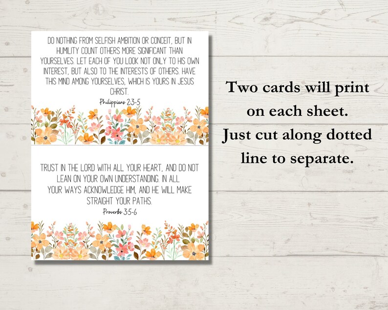 ESV Scripture Cards - 5.5x8.5 Printable Memory Verse Cards - Etsy
