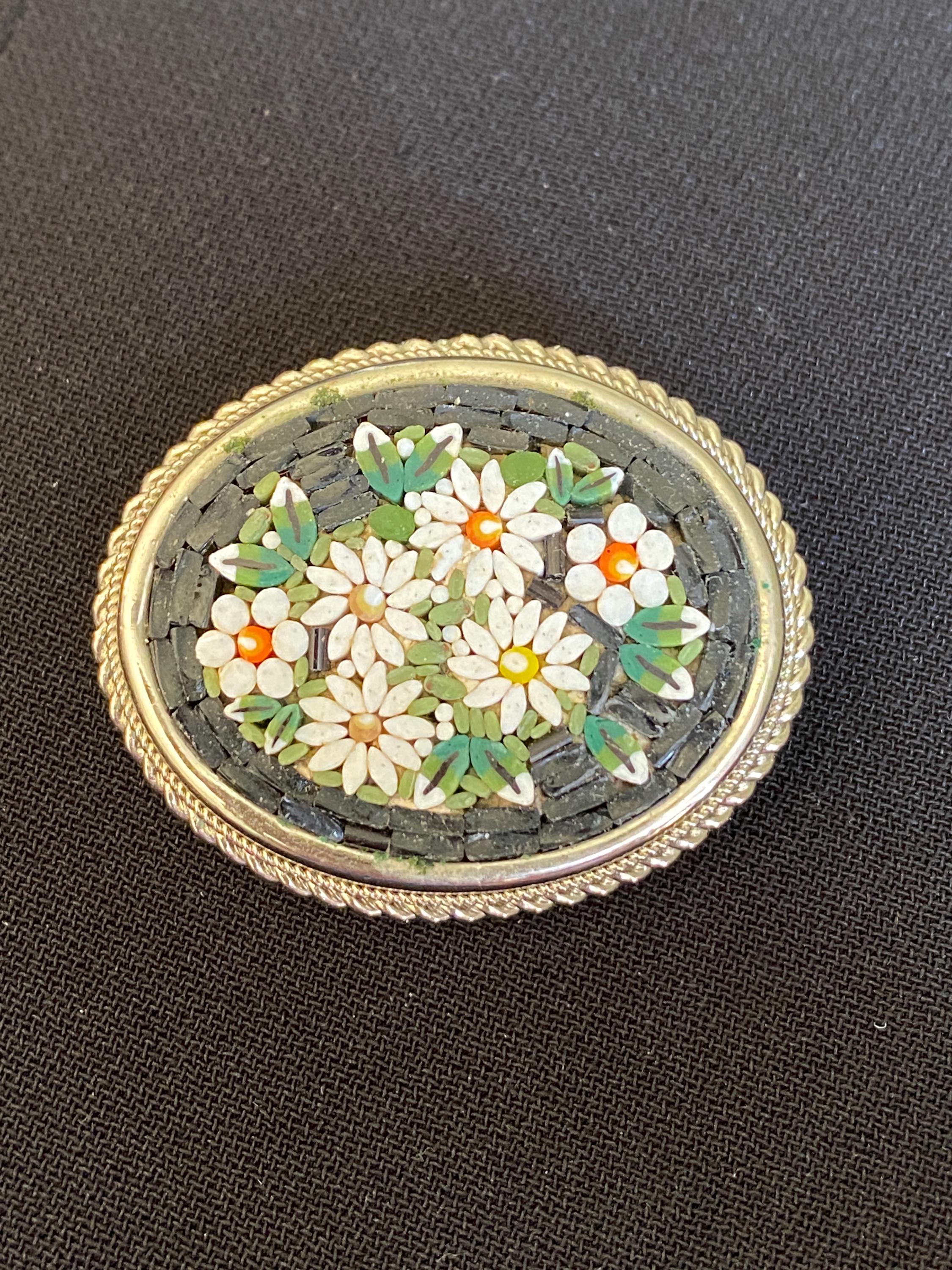 Micro mosaic brooch - Etsy 日本