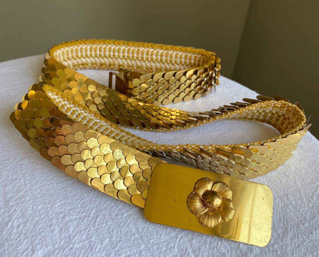 Vintage Statement Metal Belt Stretchy