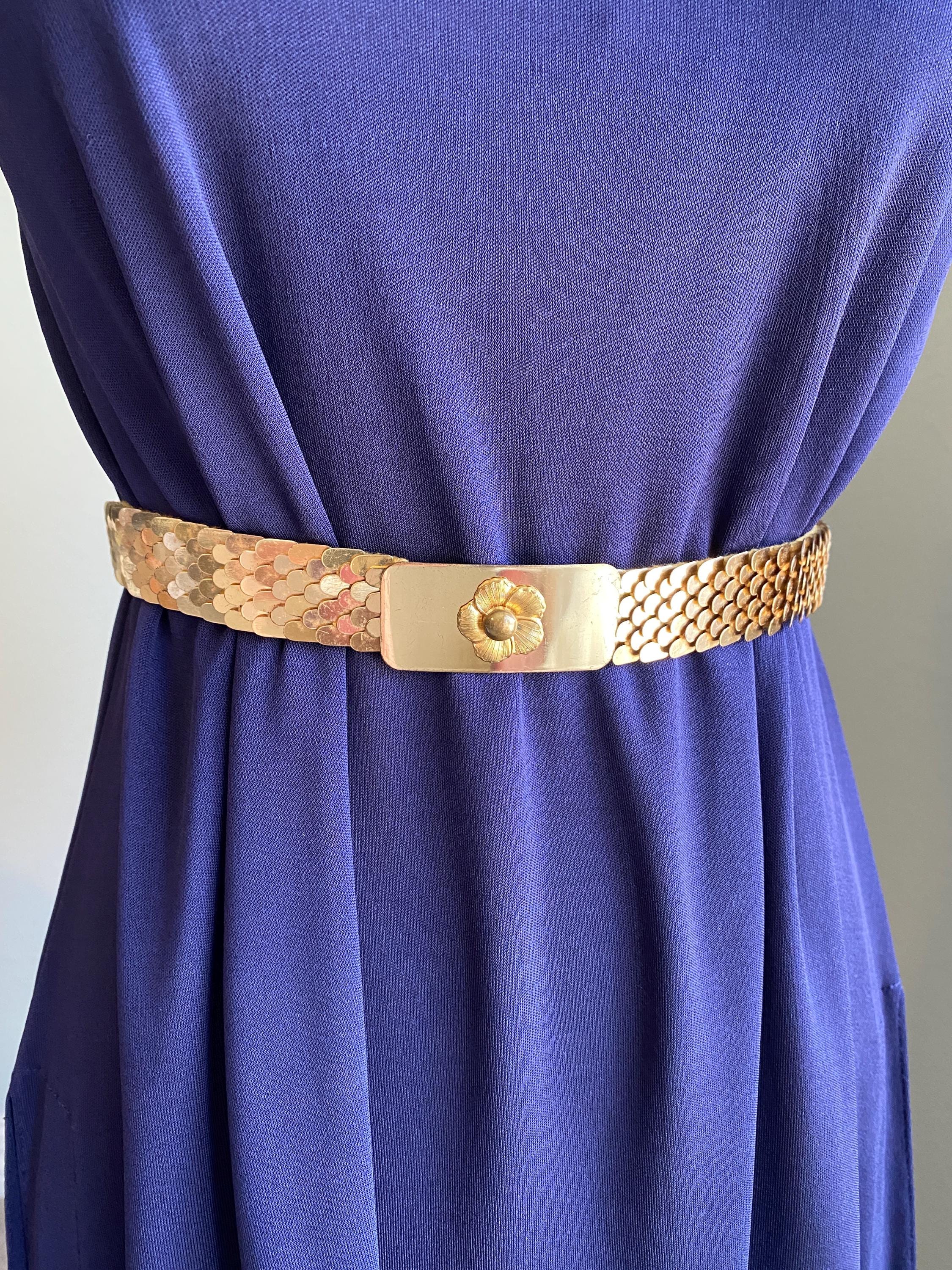 Vintage Gold Scale Belt - Etsy
