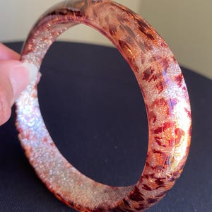 Vintage Animal Print Bangle: 80s Glitter Leopard Cheetah Bracelet