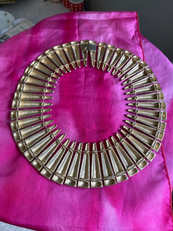 LES BERNARD signed vintage choker necklace coutur… - image 5