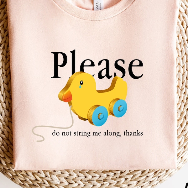 Please Do Not String Me Along Funny Meme Shirt, Bella Canvas T-shirt Tshirt Tee T Unisex Men Women Ladies Adult Graphic Sarcastic Tees Gag