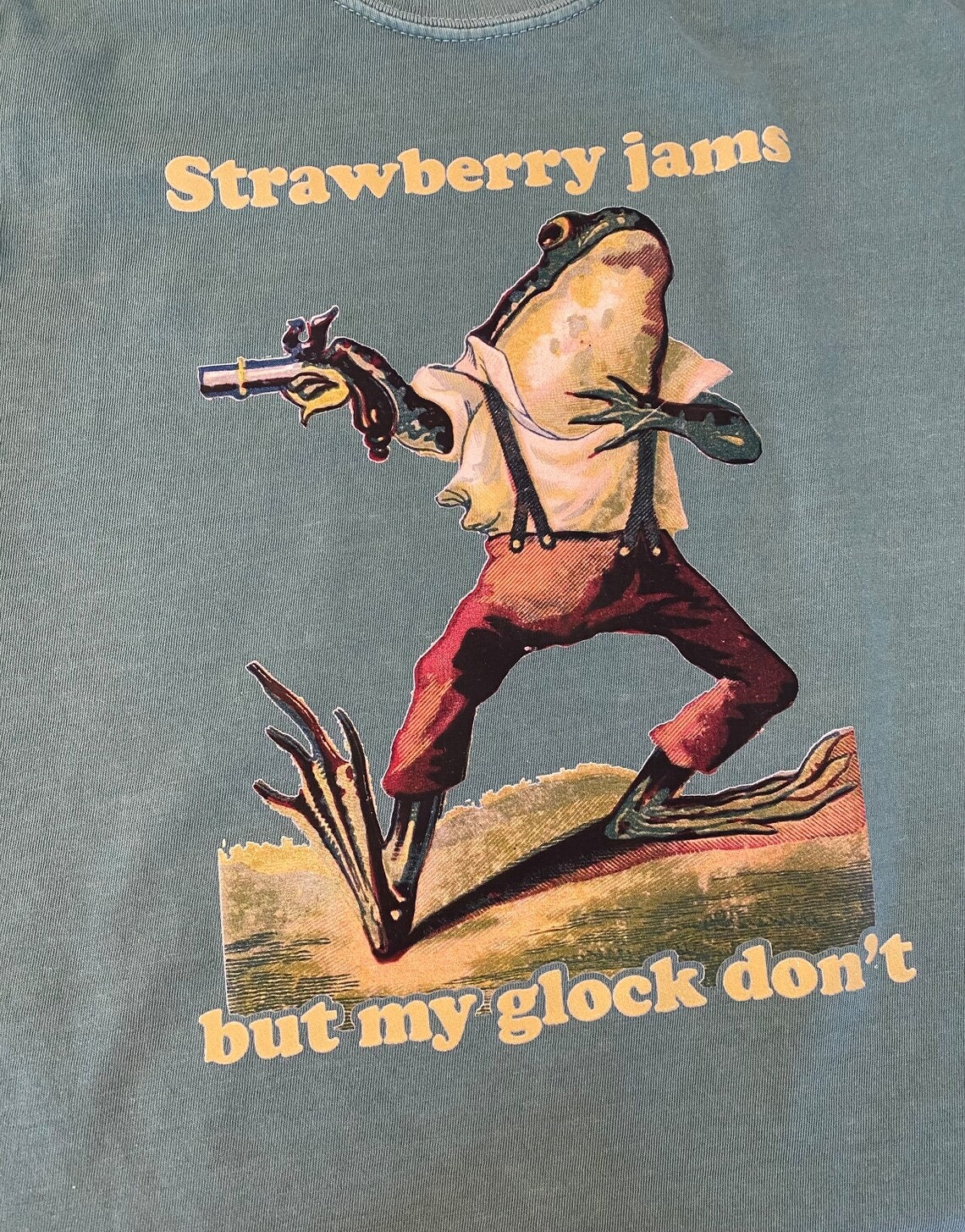 Strawberry Jams but My Glock Don't Shirt Comfort Colors Funny Tshirt