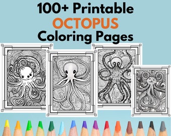 100+ Printable Octopus Coloring Pages Digital Download