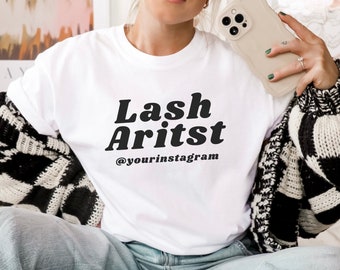 Custom Lash Tshirt, Personalized Tshirt, Lash Artist Tshirt, Custom Tee