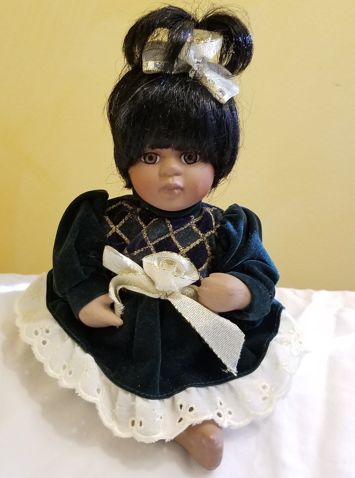 Vintage Rare Porcelain Black Baby Doll by Mcfield Fashion Co Etsy
