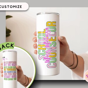 It&#39;s Ok School Counselor Gift, Mental Health Gift, School Counselor Tumbler, Mental Health Awareness, Counselor Appreciation Motivational