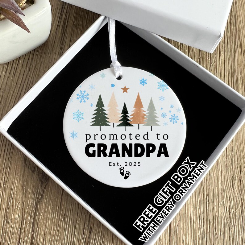 New Grandpa Ornament, First Time Grandpa Ornament, Future Grandpa Gifts