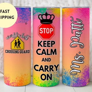 Personalized Crossing Guard Tumbler, Gift for School Crossing Guard, Crossing Guard Stop Sign Crossing Guard Gift, Crossing Guard Can Cooler