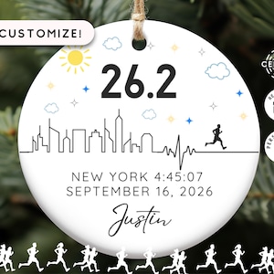 Marathon Ornament, Marathon Gift, Marathon Completion Ornament, Marathon Gift, 26.2 Marathon Runner Gift, Marathon Congratulations 26.2, 10K
