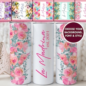 Madrina Gift, Personalized Madrina Tumbler for Godmother Gift, La Madrina Baptism Gift, Madrina Proposal, La Madrina Travel Mug with Lid