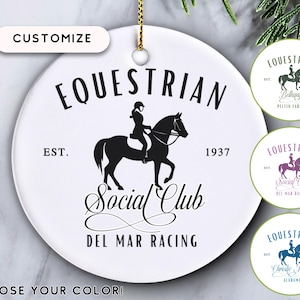 Equestrian Ornament, Horse Riding Christmas Gift, Gift for Horse Lover, Equestrian Rider, Horseback Riding Equestrian Keepsake, Horseback