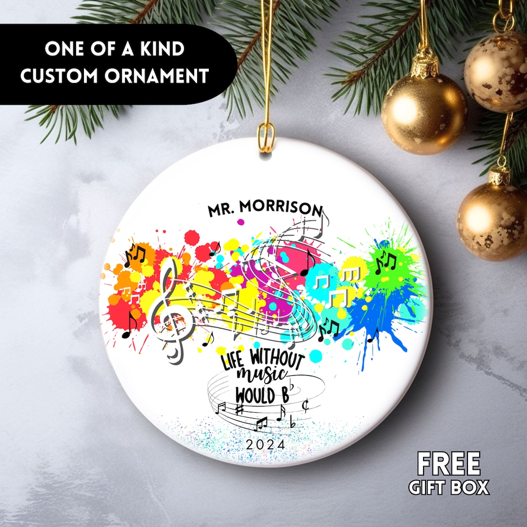 Music Teacher Ornament, Christmas Ornament for Music Teacher, Music