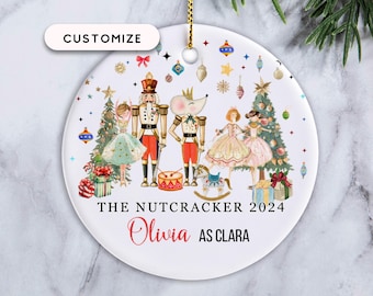 Nutcracker Ornament, Nutcracker Play Ballerina Ornament, Nutcracker Ballet Sugar Fary Clara Christmas Gift, Nutcracker Christmas Ornament