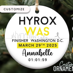 HYROX Gift, Hyrox completion ornament, Hyrox Relay Ornament, Hyrox Women Gifts, Hyrox Christmas Ornament, Hyrox Workout, Hyrox Frame