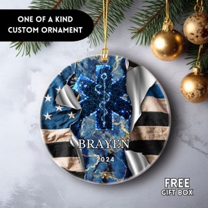 EMS EMT Ornament, EMS Christmas Gift, Emt Christmas Ornament, Paramedic, Ambulance Holiday Gifts, Paramedic Holiday Gifts, First Responder
