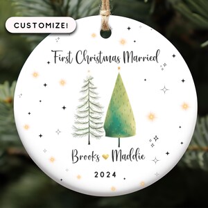 First Christmas Married Ornament, Christmas Gift, 1st Christmas Married, Just Married, Newlywed Gift for Couple Married Mr Mr. Wedding Gift