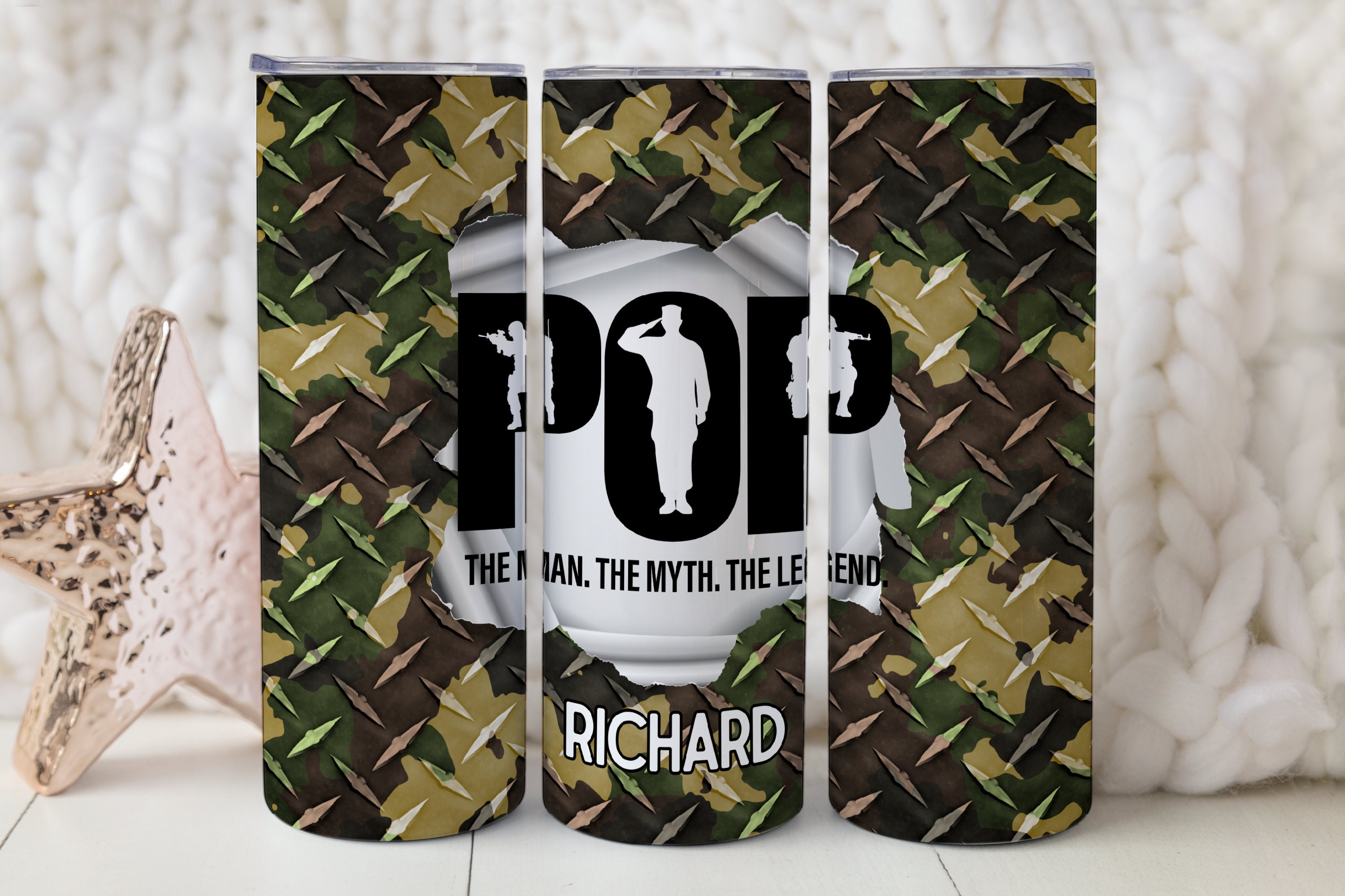 World'S Best Veteran Dad 30oz Stainless Steel Tumbler For