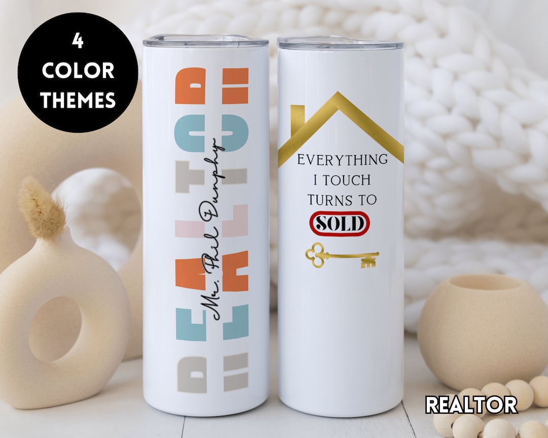 Realtor Tumbler, Real Estate Tumbler, Personalized Realtor Appreciation