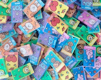 2 cm and 5cm BT Colorful Rectangle Acrylic Pendants